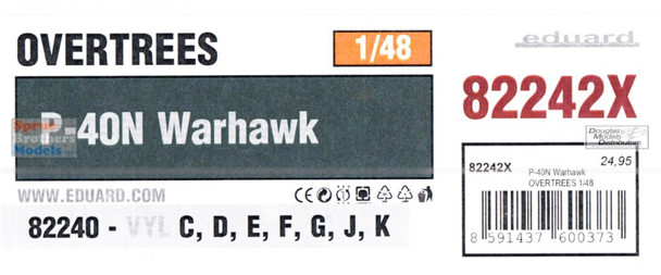 EDU82242X 1:48 Eduard P-40N Warhawk OVERTREES