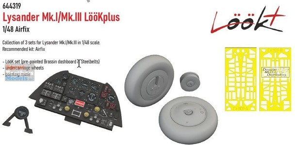 EDU644319 1:48 Eduard LookPlus - Lysander Mk.I/III Detail Set (AFX kit)