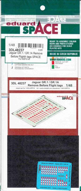 EDU3DL48237 1:48 Eduard SPACE - Jaguar GR.1/GR.1A Remove Before Flight Flags (AFX kit)