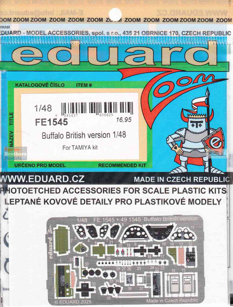 EDUFE1545 1:48 Eduard Color Zoom PE - Buffalo [British Version] (TAM kit)
