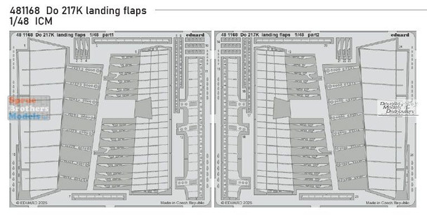 EDU481168 1:48 Eduard PE - Do217K Landing Flaps (ICM kit)