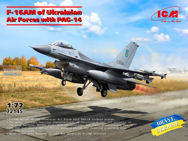 ICM72145 1:72 ICM F-16AM Falcon with PAG-14 Ukrainian Air Force