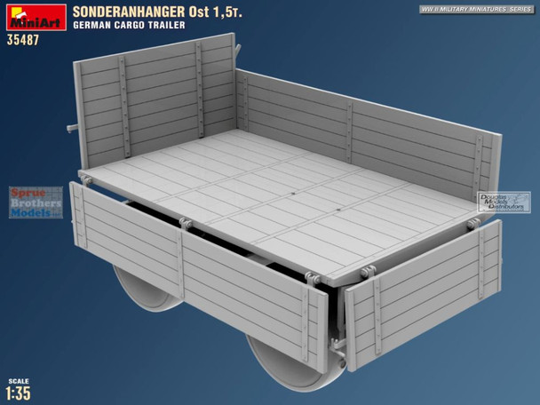 MIA35487 1:35 Miniart Sonderanhanger Ost 1.5t German Cargo Trailer