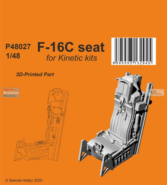 SPHP48027P 1:48 Special Hobby F-16C Falcon Ejection Seat (KIN kit)