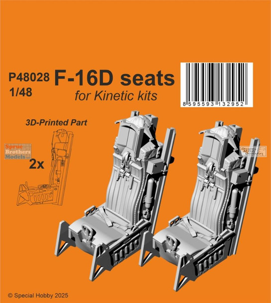 SPHP48028P 1:48 Special Hobby F-16D Falcon Ejection Seat Set (KIN kit)