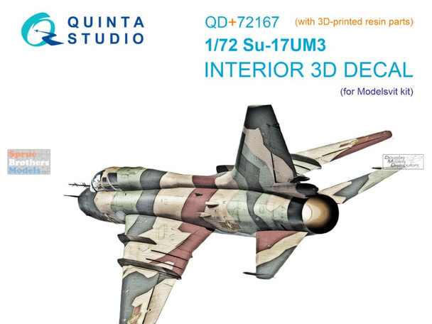 QTSQD72167R 1:72 Quinta Studio 3D Decal - Su-17UM3 Fitter + Resin (MDV kit)