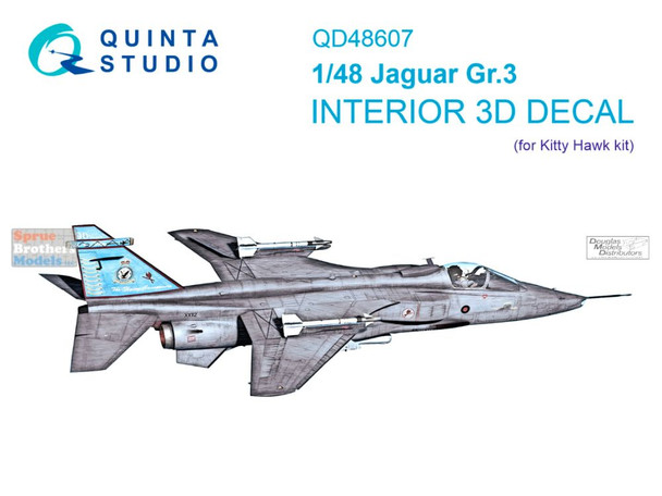 QTSQD48607 1:48 Quinta Studio 3D Decal - Jaguar GR.3 (ZIM/KTH kit)