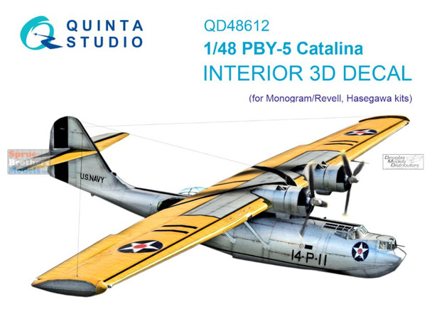 QTSQD48612 1:48 Quinta Studio 3D Decal - PBY-5 Catalina (REV kit)