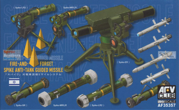 AFV35357 1:35 AFV Club Spike Fire-And-Forget Anti-Tank Guided Missile Set
