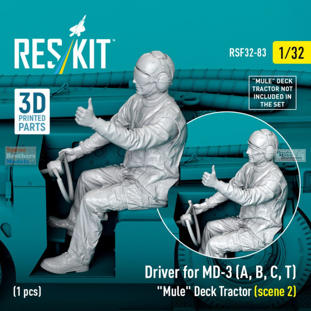 RESRSF320083F 1:32 ResKit Driver Figure for MD-3A MD-3B MD-3C MD-3T Mule Tow Tractor (Scene 2)
