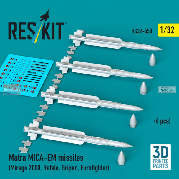 RESRS320550 1:32 ResKit Matra MICA-EM Missile Set