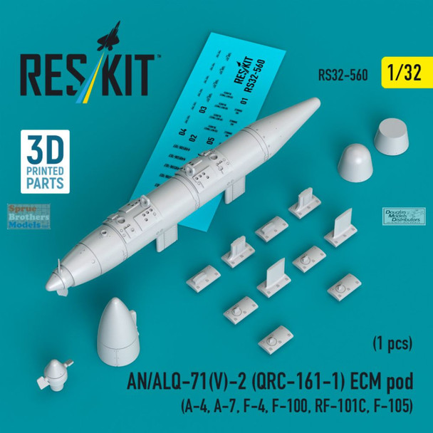 RESRS320560 1:32 ResKit AN/ALQ-71(V)-2 / QRC-161-1 ECM Pod RESRS320560 1:32 ResKit AN/ALQ-71(V)-2 / QRC-161-1 ECM Pod