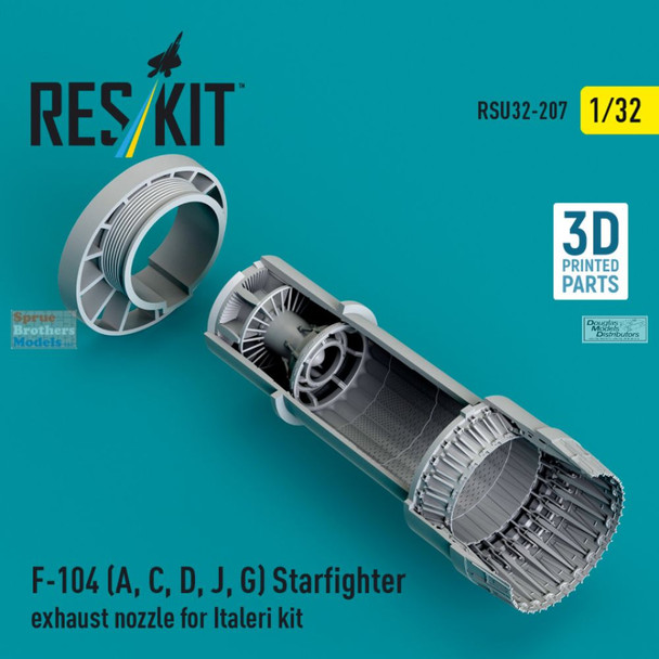 RESRSU320207U 1:32 ResKit F-104A F-104C F-104D F-104J F-104G Starfighter Exhaust Nozzle (ITA kit)