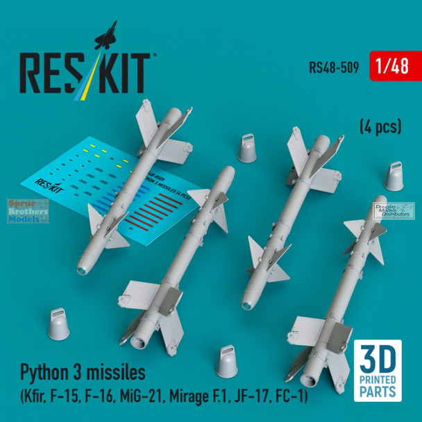 RESRS480509 1:48 ResKit Python 3 Missile Set
