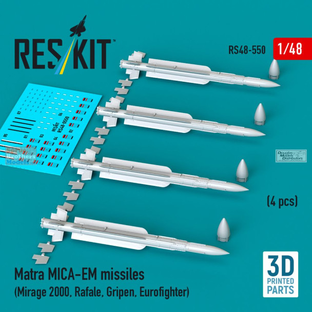 RESRS480550 1:48 ResKit Matra MICA-EM Missile Set