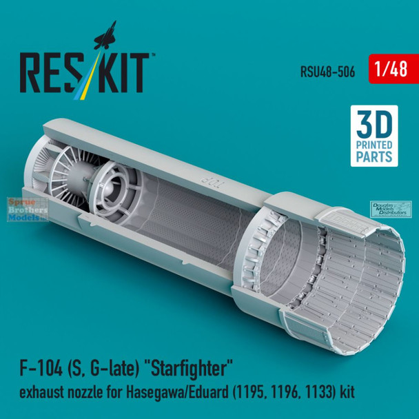 RESRSU480506U 1:48 ResKit F-104G Late F-104S Starfighter Exhaust Nozzle (HAS kit)