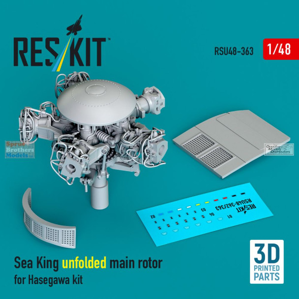 RESRSU480363U 1:48 ResKit SH-3 Sea King Main Rotor Unfolded (HAS kit)