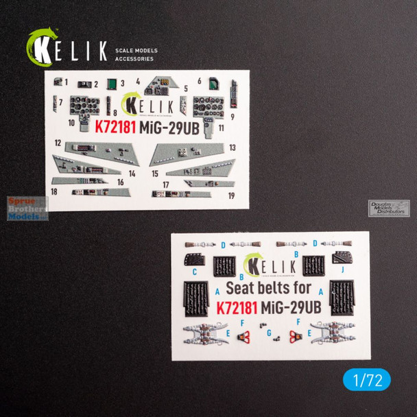RESK72181K 1:72 ResKit/Kelik 3D Detail Set - MiG-29UB Fulcrum (IBG kit)