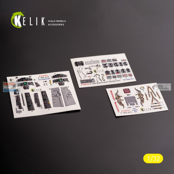 RESK32032K 1:32 ResKit/Kelik 3D Interior Set - F-104A F-104C Starfighter (ITA kit)