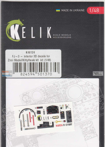 RESK48124K 1:48 ResKit/Kelik 3D Detail Set - FJ-3 Fury (ZIM kit)