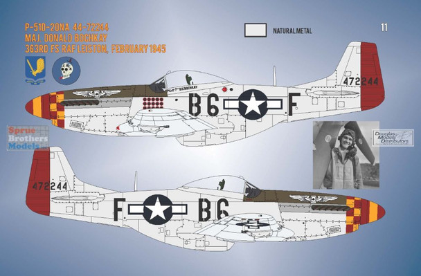 BMA48045 1:48 Bullseye Model Aviation Decals - P-51D Mustang Yoxford Boys #9 BMA48045 1:48 Bullseye Model Aviation Decals - P-51D Mustang Yoxford Boys #9