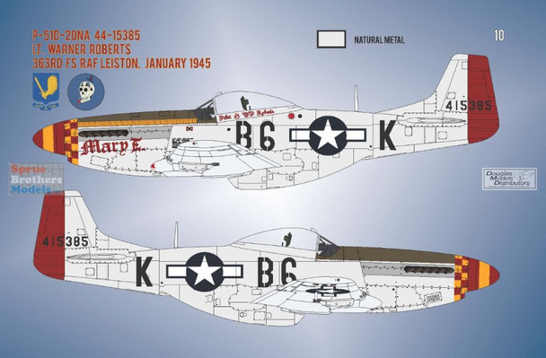 BMA48045 1:48 Bullseye Model Aviation Decals - P-51D Mustang Yoxford Boys #9 BMA48045 1:48 Bullseye Model Aviation Decals - P-51D Mustang Yoxford Boys #9