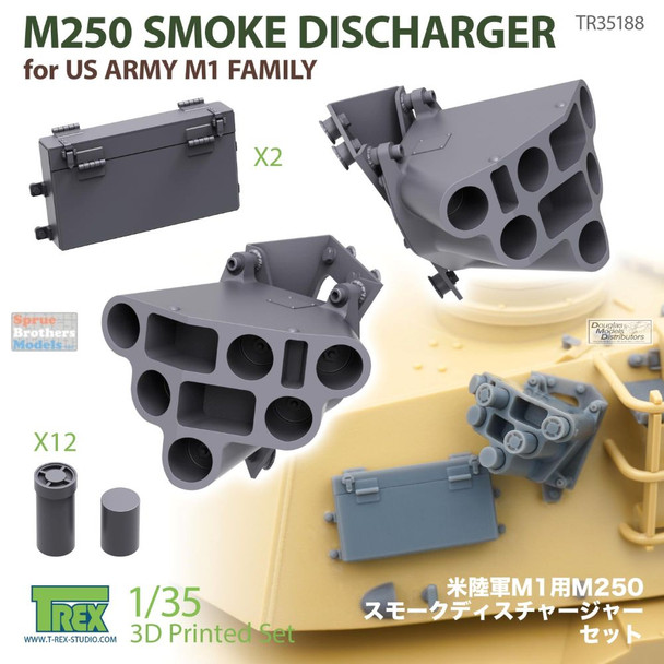 TRXTR35188 1:35 TRex - M250 Smoke Discharger Set for US Army M1 Family TRXTR35188 1:35 TRex - M250 Smoke Discharger Set for US Army M1 Family