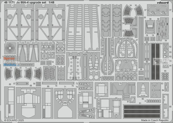 EDU481171 1:48 Eduard PE - Ju88A-4 Schnellbomber Upgrade Set (EDU kit)