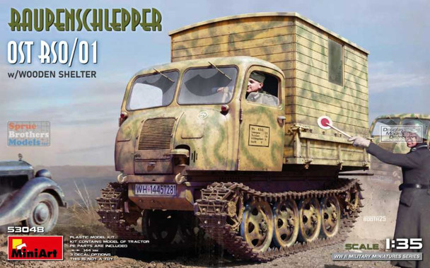 MIA53048 1:35 MiniArt Raupenschlepper OST RSO/01 with Wooden Shelter