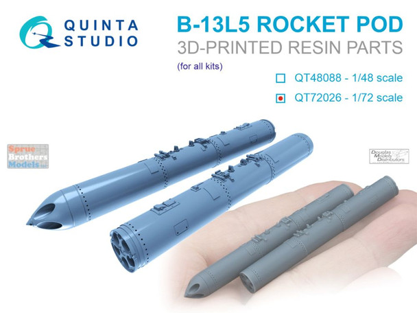 QTSQT72026 1:72 Quinta Studio B-13L5 Rocket Pod Set