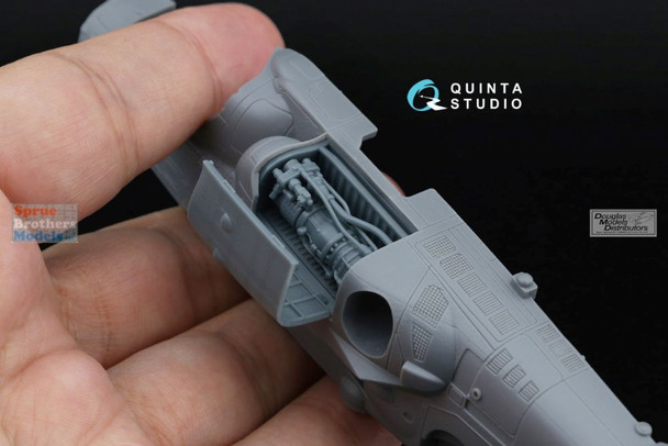 QTSQT72029 1:72 Quinta Studio Ka-52 Ka-52M Hokum Engine with Bay & Cover - Port Side (QTS/DRM kit)