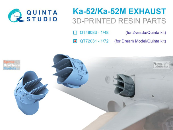 QTSQT72031 1:72 Quinta Studio Ka-52 Ka-52M Hokum Exhaust (QTS/DRM kit)
