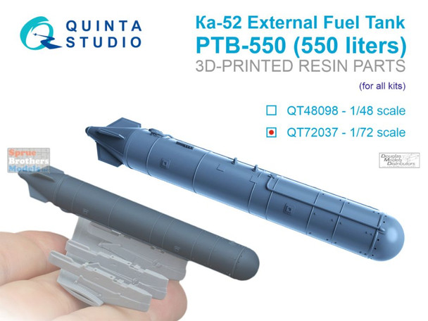 QTSQT72037 1:72 Quinta Studio PTB-550 (550L) Ka-52 External Fuel Tank