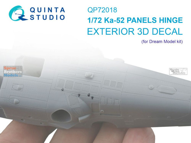 QTSQP72018 1:72 Quinta Studio - Ka-52 Hokum Panels Hinge Set (QTS/DRM kit)