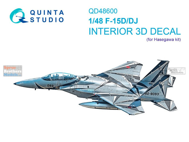 QTSQD48600 1:48 Quinta Studio 3D Decal - F-15D F-15DJ Eagle (HAS kit)