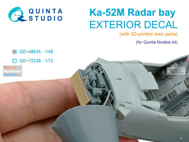 QTSQD48635R 1:48 Quinta Studio 3D Decal - Ka-52M Hokum Radar Bay (ZVE kit)