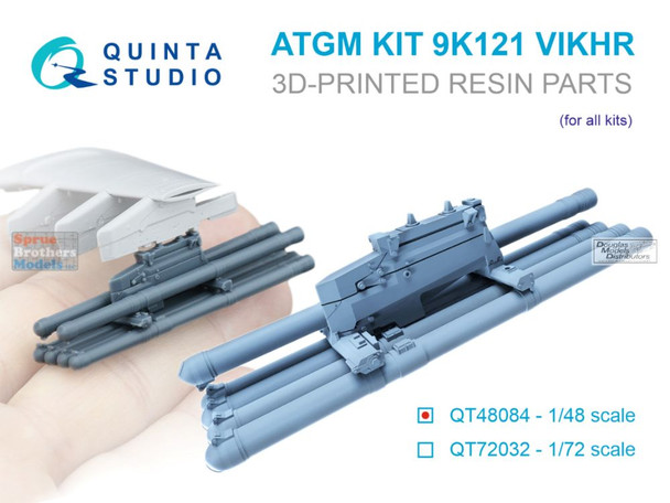 QTSQT48084 1:48 Quinta Studio ATGM Kit 9K121 Vikhr Set