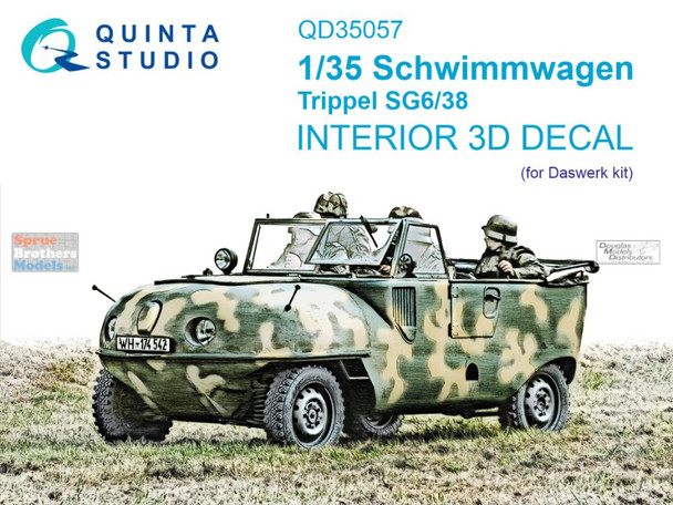 QTSQD35057 1:35 Quinta Studio 3D Decal - Schwimmwagen Trippel SG6/38 (DAS kit)