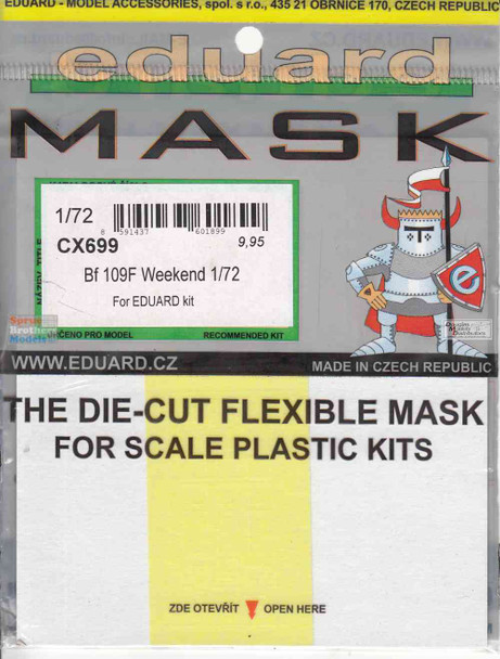 EDUCX699 1:72 Eduard Mask - Bf109F Weekend Edition (EDU kit)