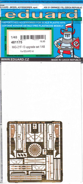 EDU481175 1:48 Eduard PE - MiG-21F-13 Fishbed Upgrade Set (EDU kit) EDU481175 1:48 Eduard PE - MiG-21F-13 Fishbed Upgrade Set (EDU kit)