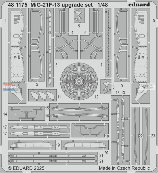 EDU481175 1:48 Eduard PE - MiG-21F-13 Fishbed Upgrade Set (EDU kit) EDU481175 1:48 Eduard PE - MiG-21F-13 Fishbed Upgrade Set (EDU kit)