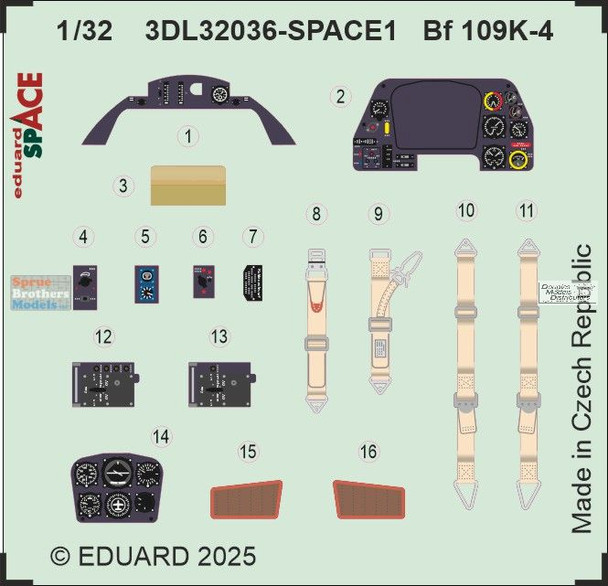 EDU3DL32036 1:32 Eduard SPACE - Bf109K-4 (KOT kit)