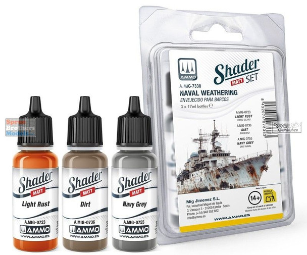 AMM7338 AMMO by Mig Shader Set - Naval Weathering AMM7338 AMMO by Mig Shader Set - Naval Weathering