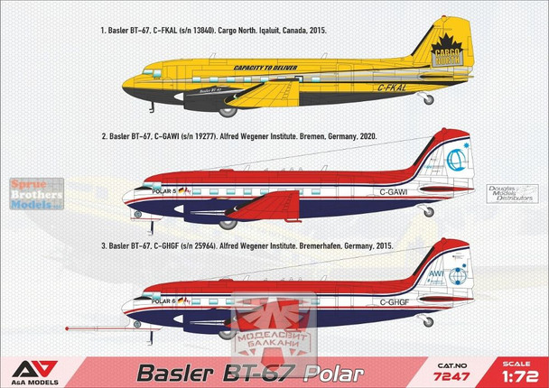 MDVAAM72047 1:72 Modelsvit A&A Models Basler BT-67 Polar