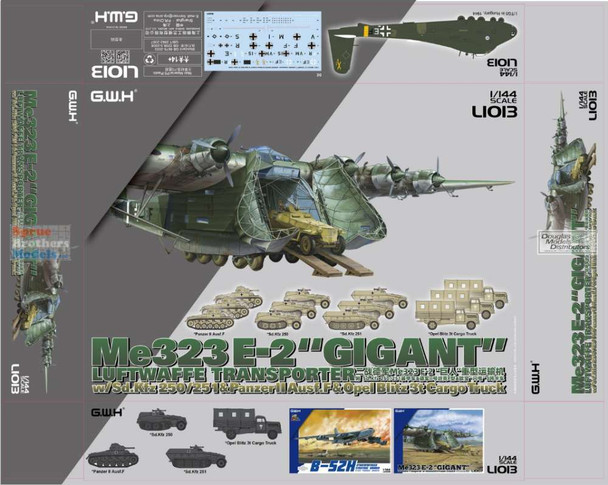 LNRL1013 1:144 Great Wall Hobby Me323E-2 'Gigant' with Ground Vehicles