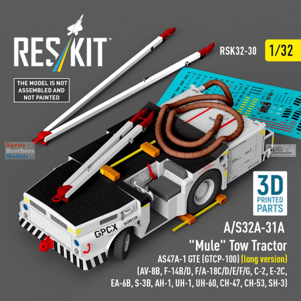 RESRSK320030RSK 1:32 ResKit A/S32A-31A Mule Tow Tractor AS47A-1 GTE (GTCP-100) Long Version