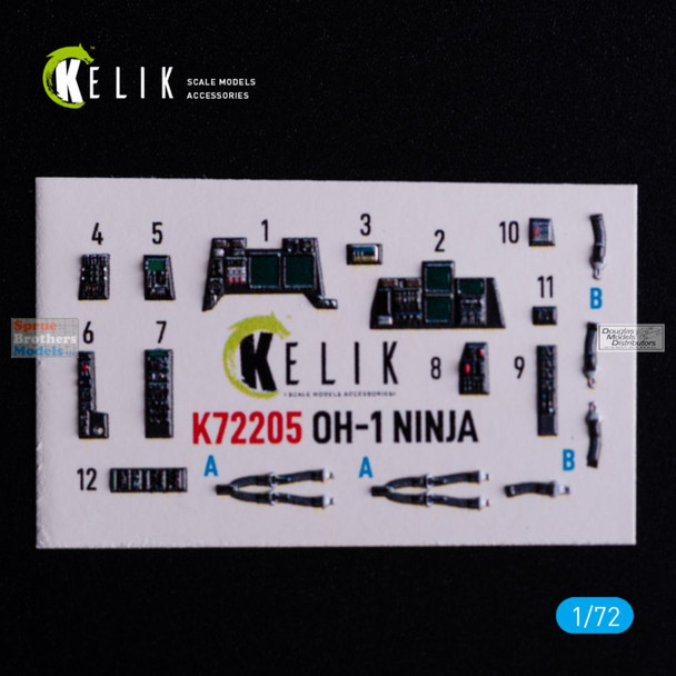 RESK72205K 1:72 ResKit/Kelik 3D Detail Set - OH-1 Ninja (AOS kit)