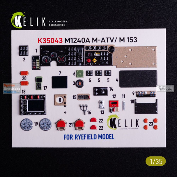 RESK35043K 1:35 ResKit/Kelik 3D Detail Set - M1240A M-ATV (RFM kit)