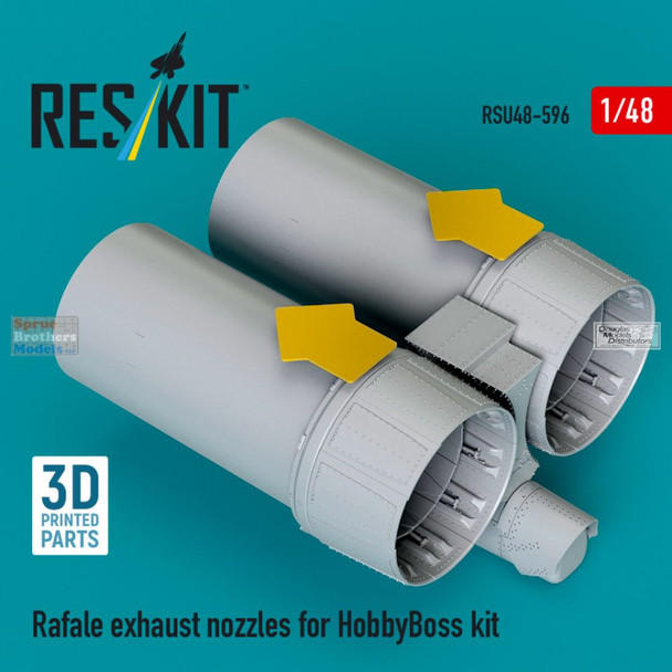 RESRSU480596U 1:48 ResKit Rafale Exhaust Nozzle Set (HBS kit)