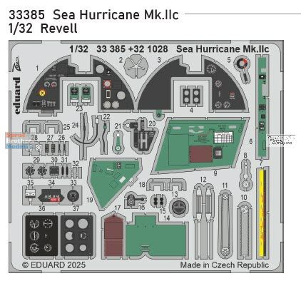 EDU33385 1:32 Eduard Color Zoom PE - Sea Hurricane Mk.IIc (REV kit)
